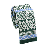 Green White Geometric Necktie