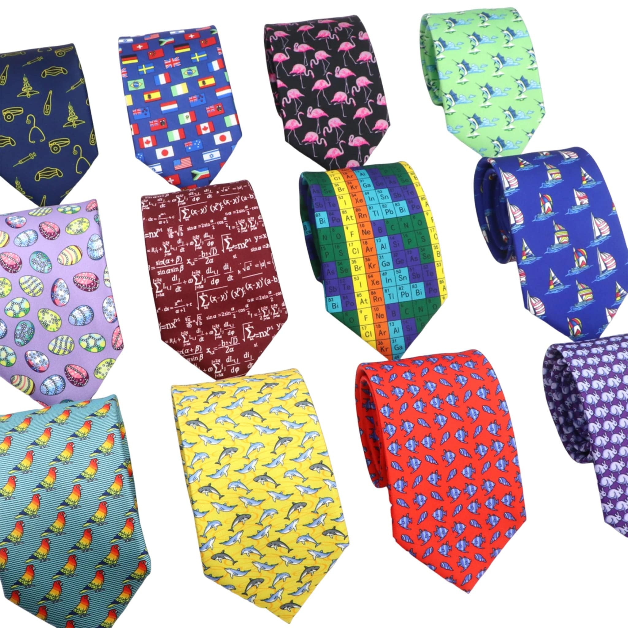 ZONFAZ Creative Imitation Silk Ties Men's Graffiti Necktie