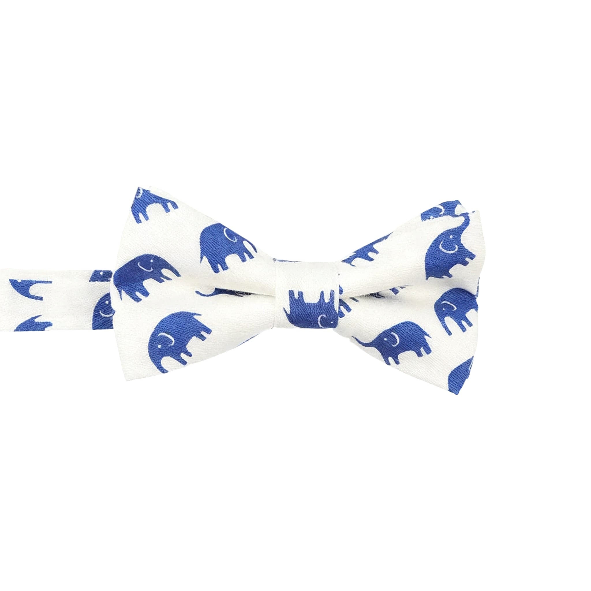 White Blue Animal Bowtie