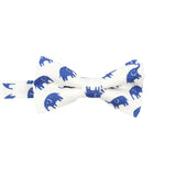 White Blue Animal Bowtie