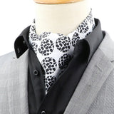White Black Polka Dot Ascot