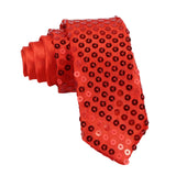 Red Black Sequin Necktie