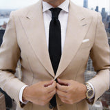 Black with Black Knitted Necktie