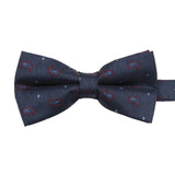 Navy Blue Red Paisley Bowtie