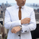 Brown Herringbone Necktie