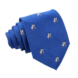Blue White Horseman Necktie