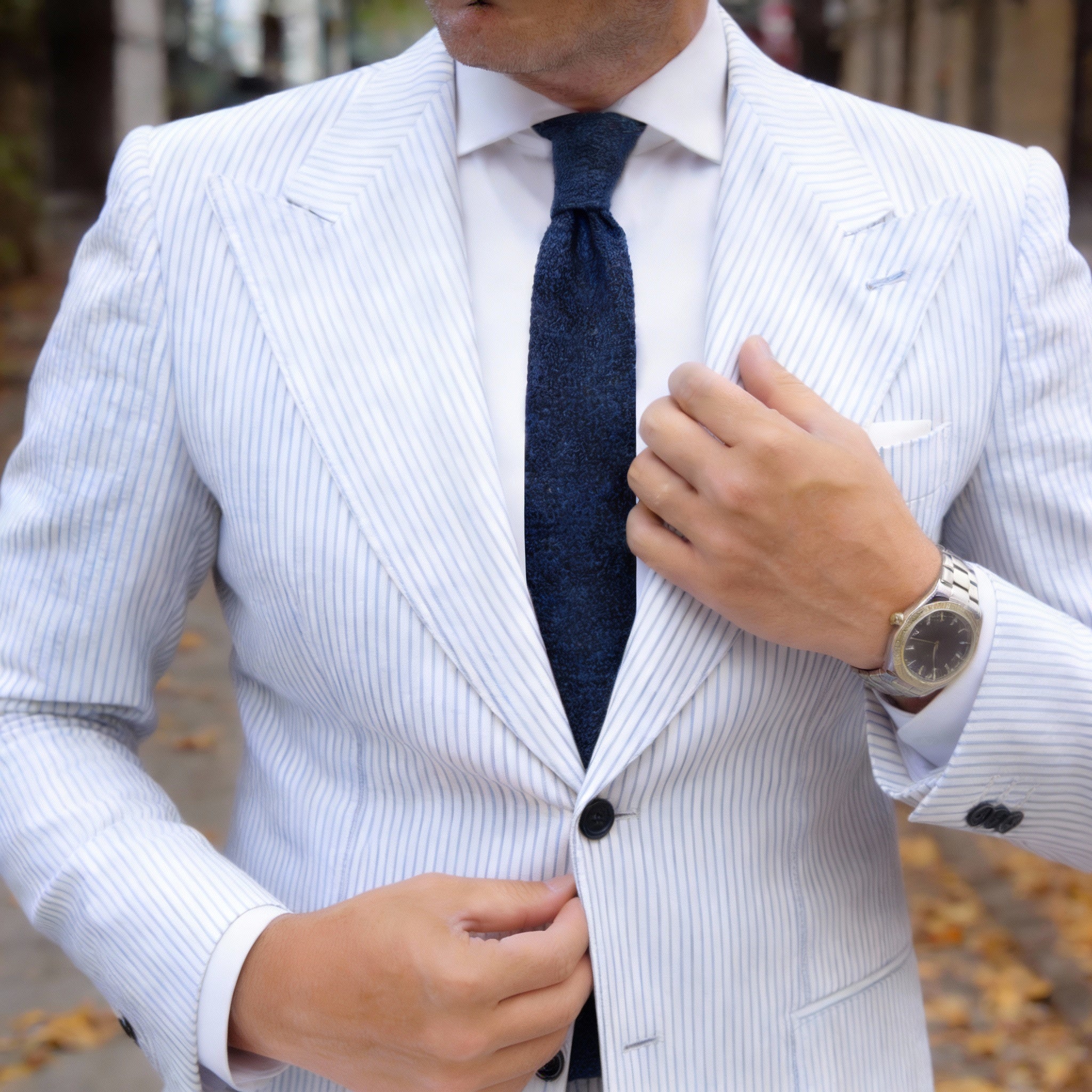 Burgundy With Knitted Diamond Pattern Necktie