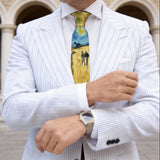 Yellow With Green Van Gogh - Style Necktie