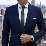 Dark Green With Brown Tree Necktie