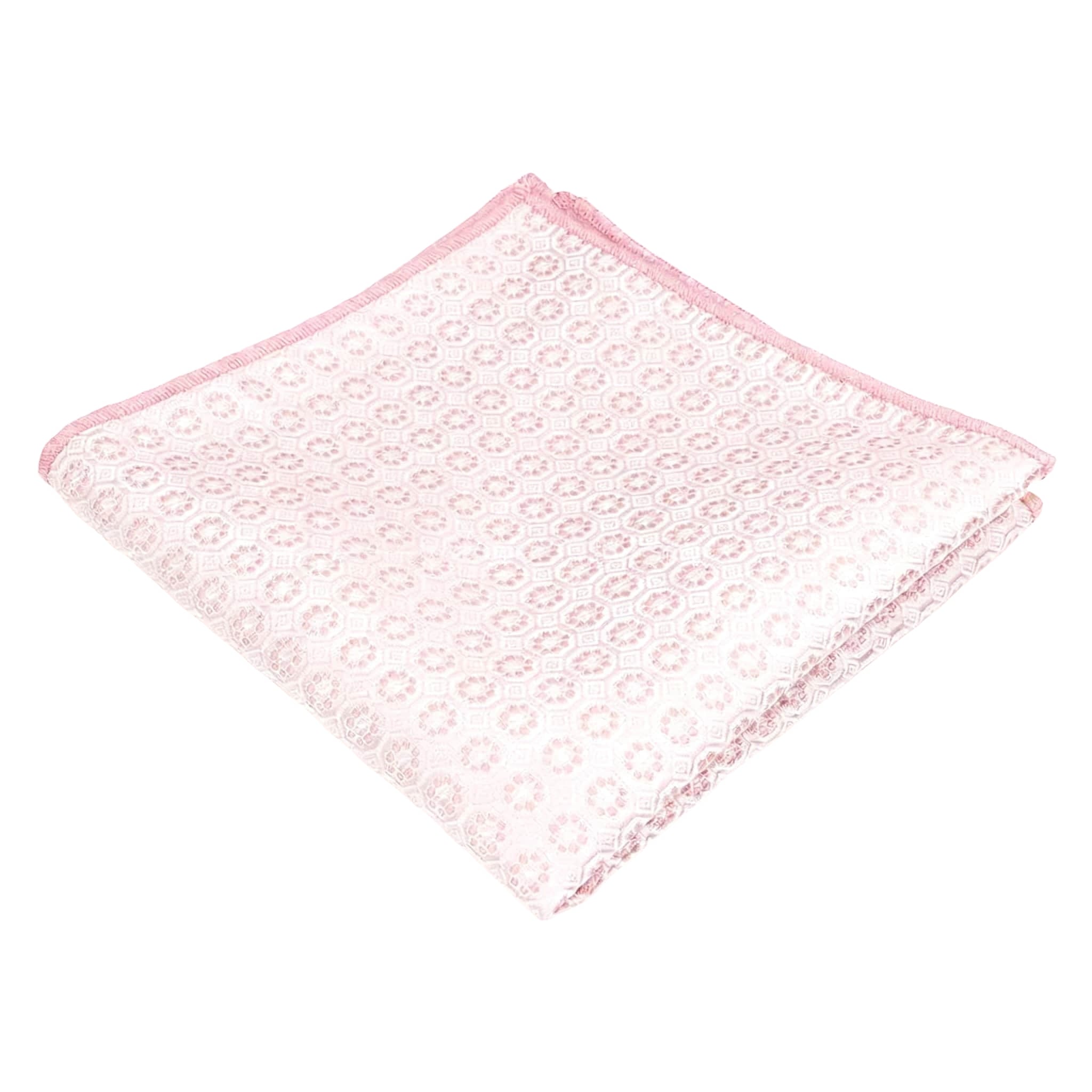 Pink Pink Geometric Pocket Square