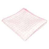 Pink Pink Geometric Pocket Square