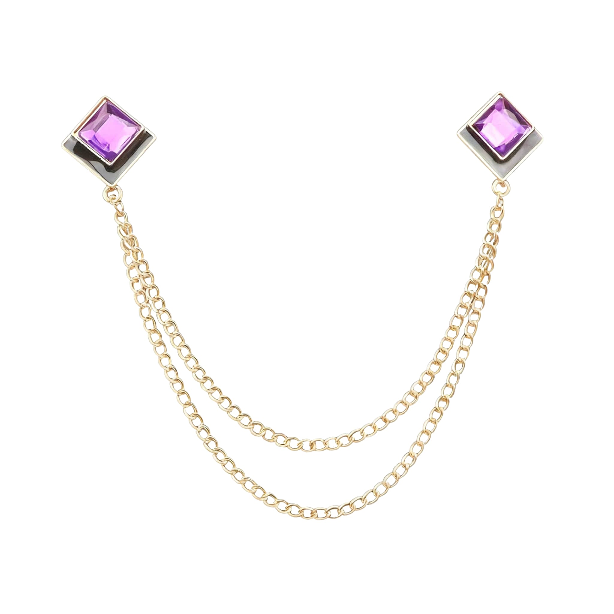 Gold Purple Solid Lapel Pin