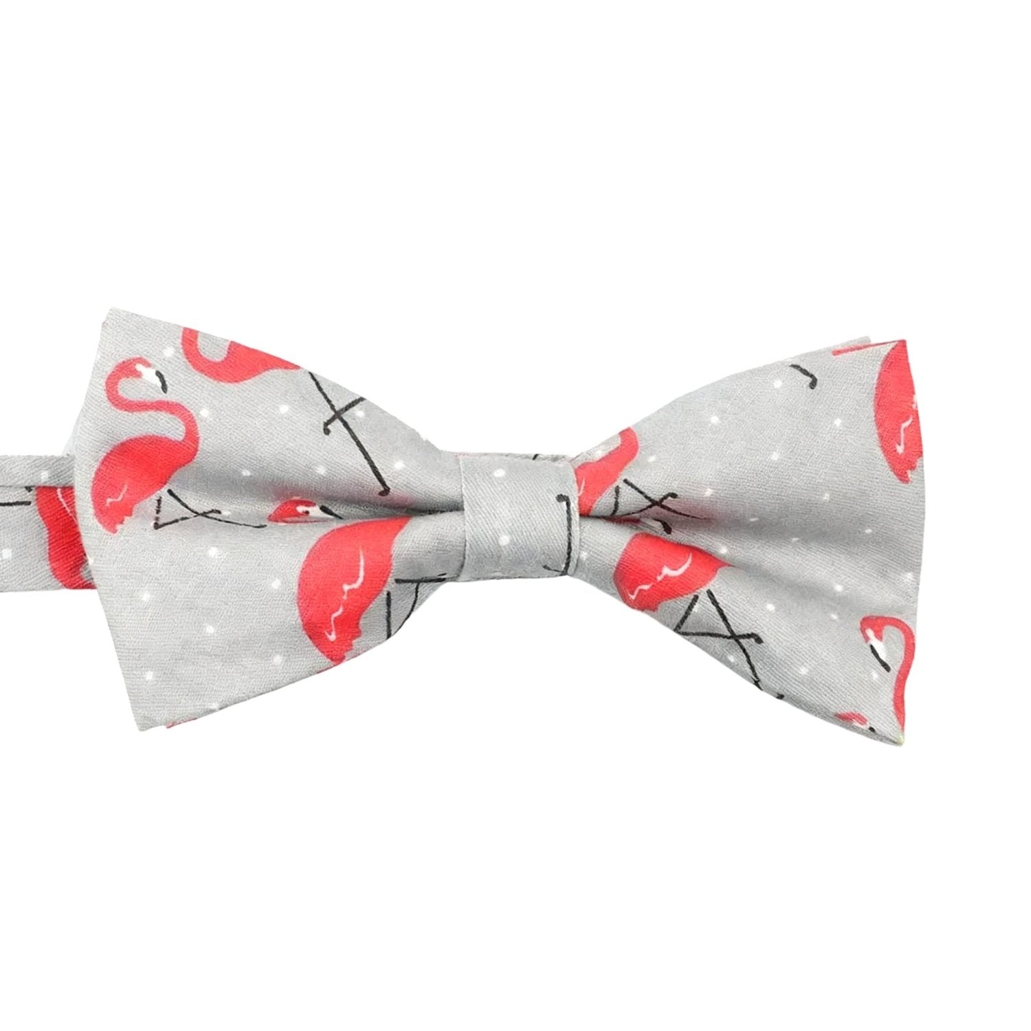 Gray With Red Flamingo Bowtie