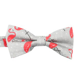 Light Blue Pink Flamingo Bowtie