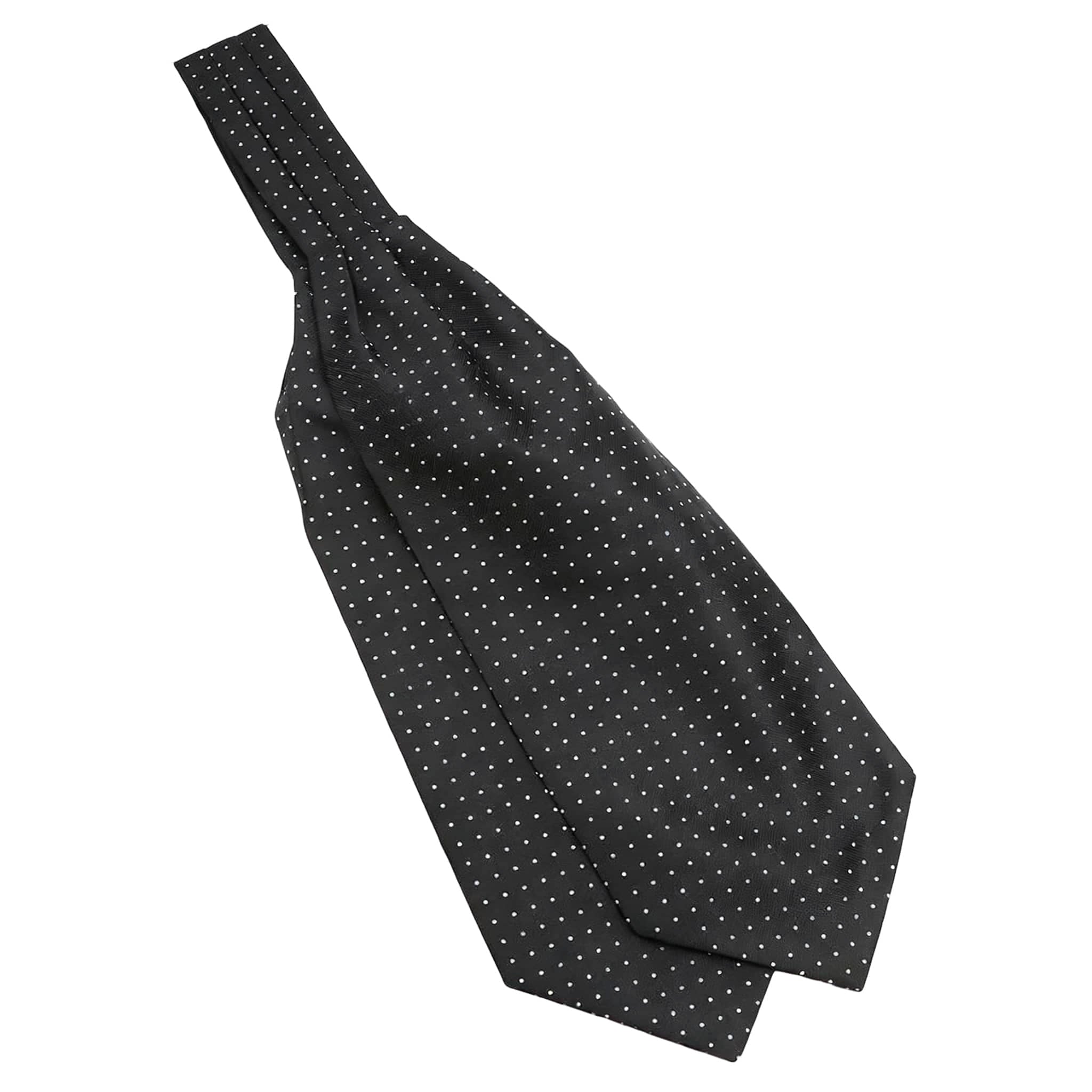 Black White Polka Dot Ascot