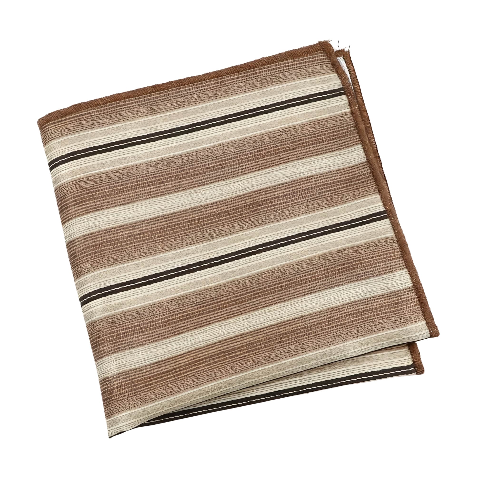 Navy Blue Orange Plaid Pocket Square