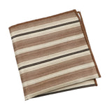 Navy Blue Orange Plaid Pocket Square