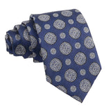 Blue White Floral Necktie