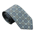 Blue Gold Geometric Necktie