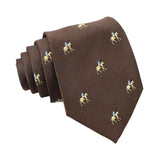 Brown Yellow Horseman Necktie