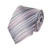 Gray Pink Striped Tie