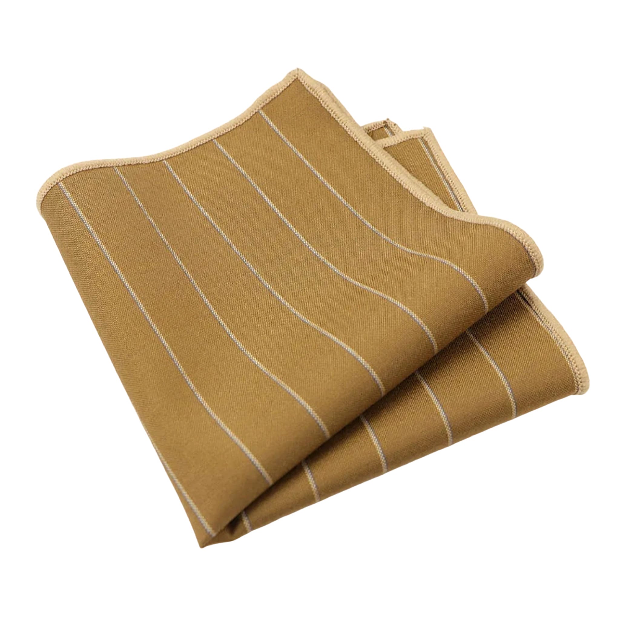 Beige Stripe Pocket Square