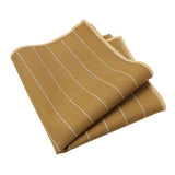 Beige Stripe Pocket Square