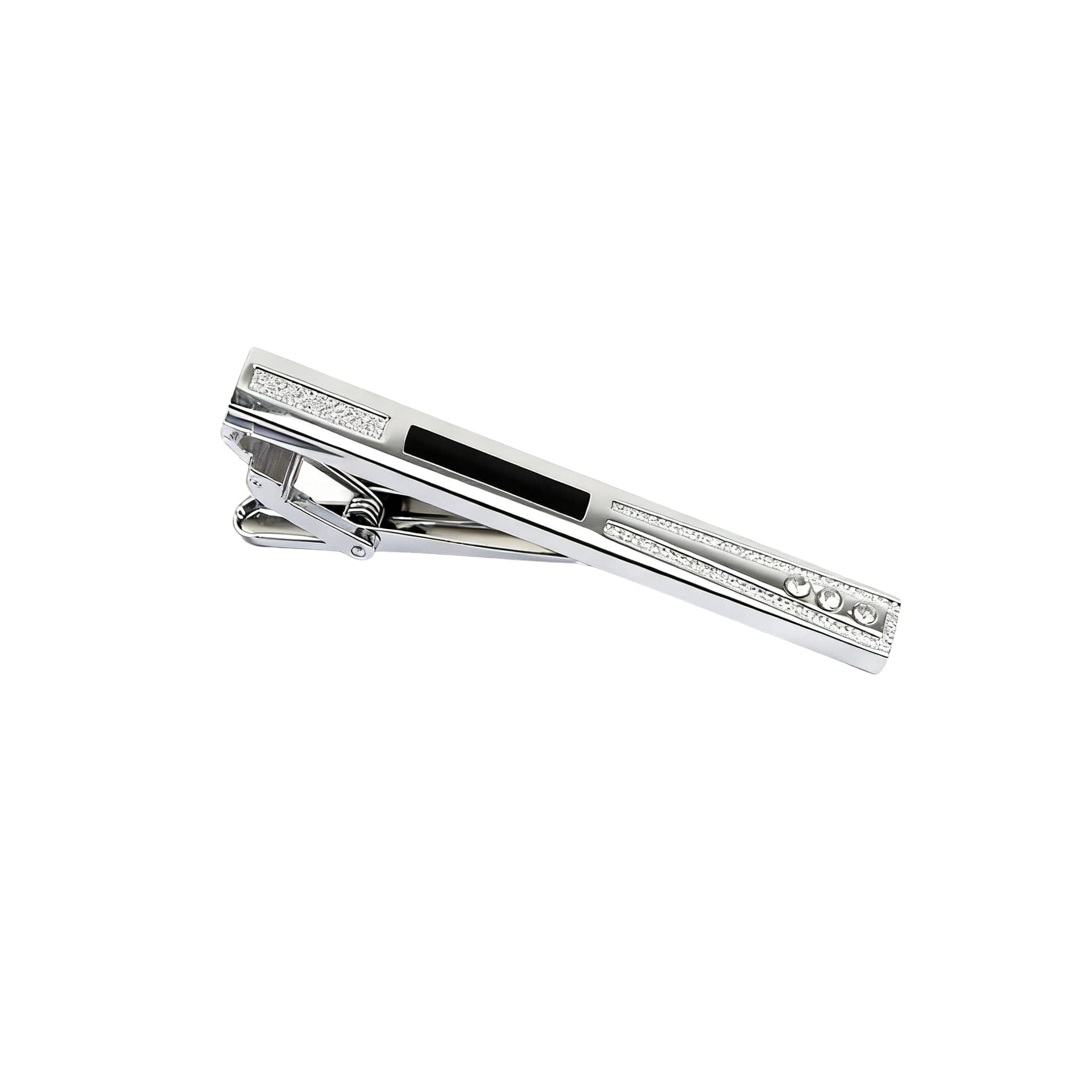 Silver Rhinestone Tie Clip
