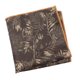 Brown Beige Leaf Pocket Square