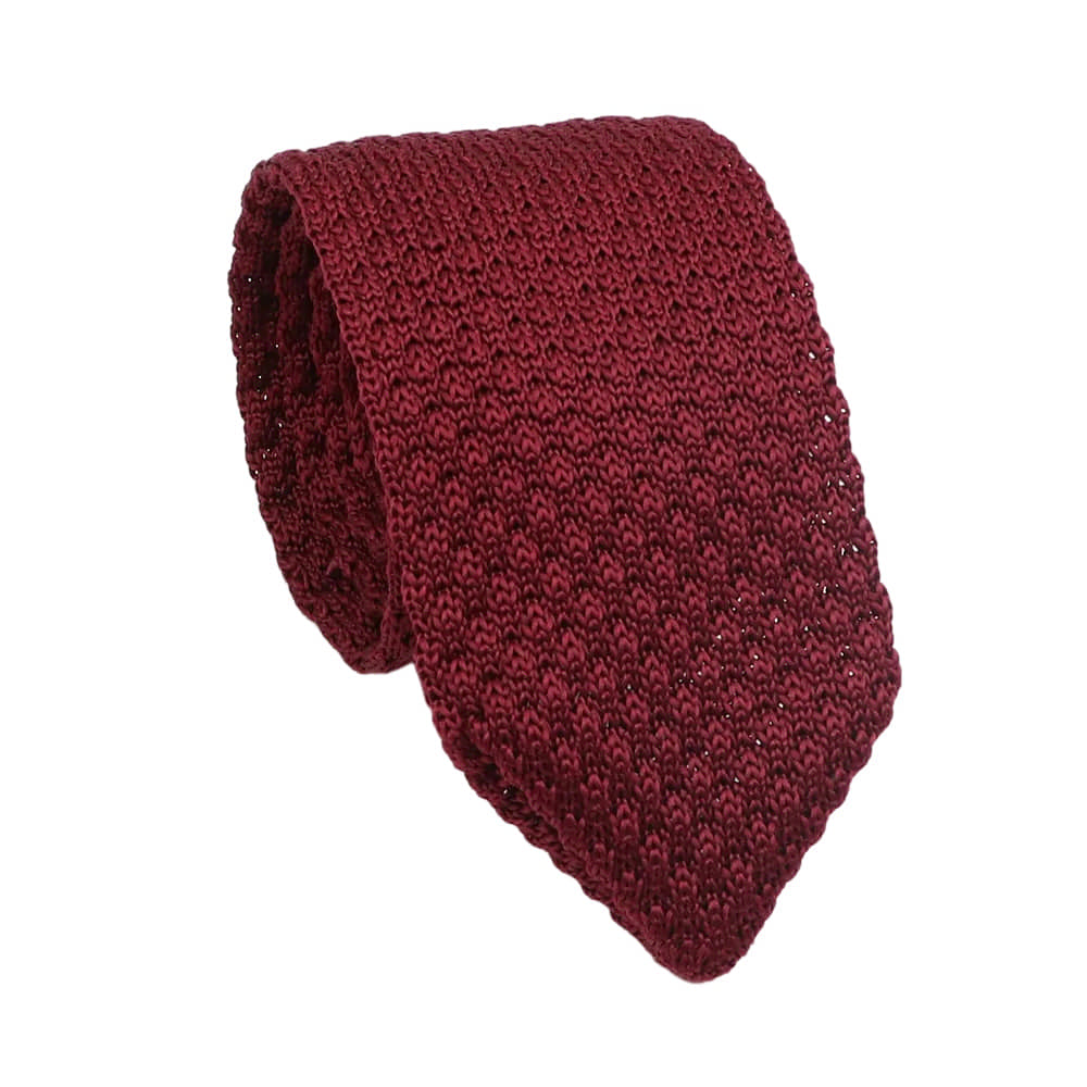 Burgundy Solid Necktie