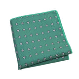 Green White Dotted Pocket Square