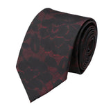 Black Red Floral Necktie