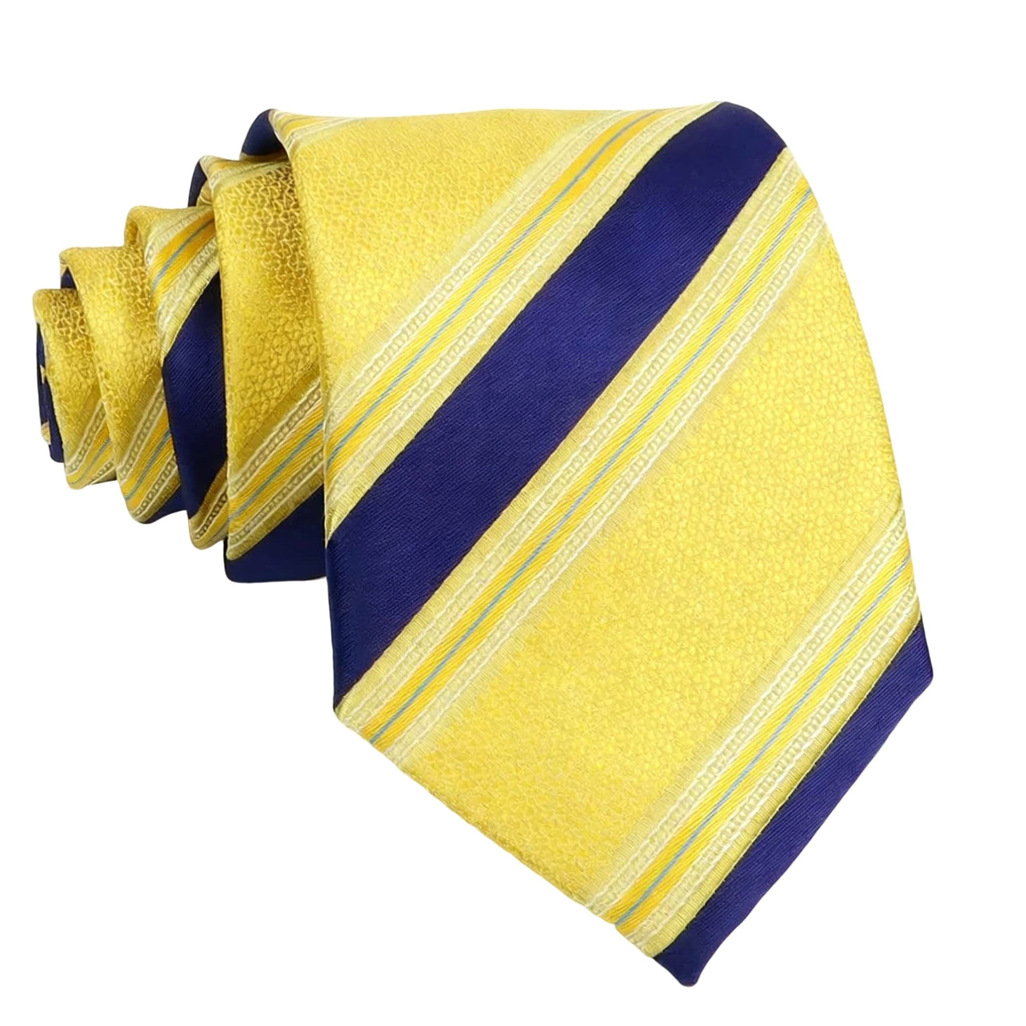 Yellow Blue Striped Necktie
