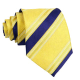Yellow Blue Striped Necktie