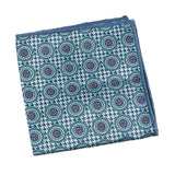 Blue Orange Circle Pocket Square