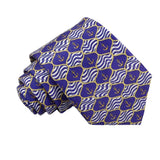Blue Gold Anchor Necktie