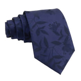 Navy Blue Navy Blue Floral Necktie
