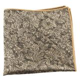 Gold Black Paisley Pocket Square