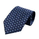 Navy Blue Light Blue Polka Dot Necktie