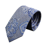 Blue White Paisley Necktie