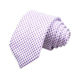White Purple Geometric Necktie