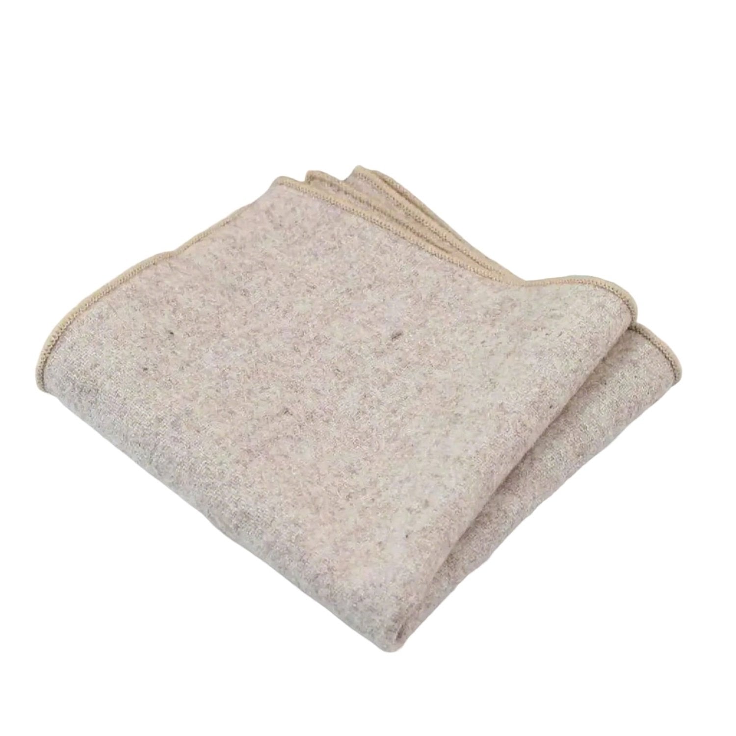 Beige With Subtle Textured Pocket Square