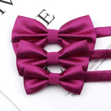 ZONFAZ 3 Sizes Parent - Child Solid Color Bowtie