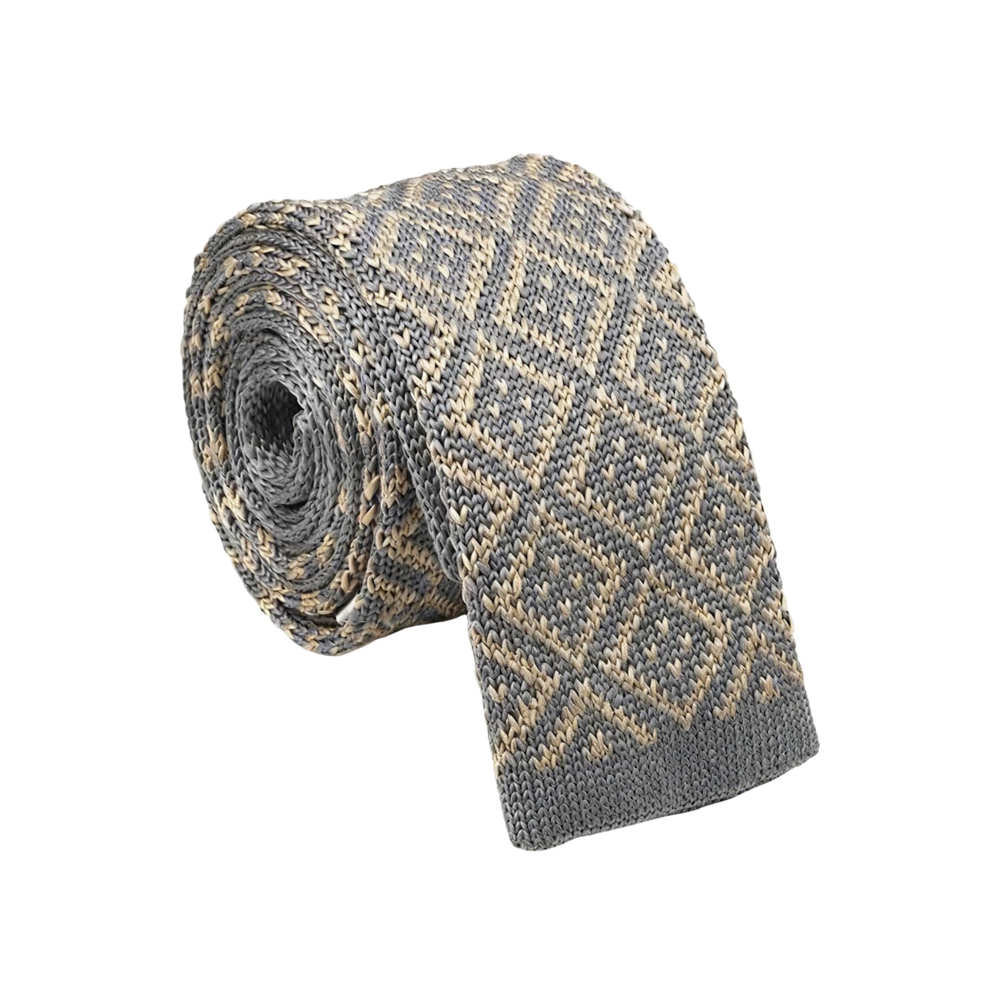 Gray Gold Diamond Necktie