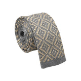 Gray Gold Diamond Necktie
