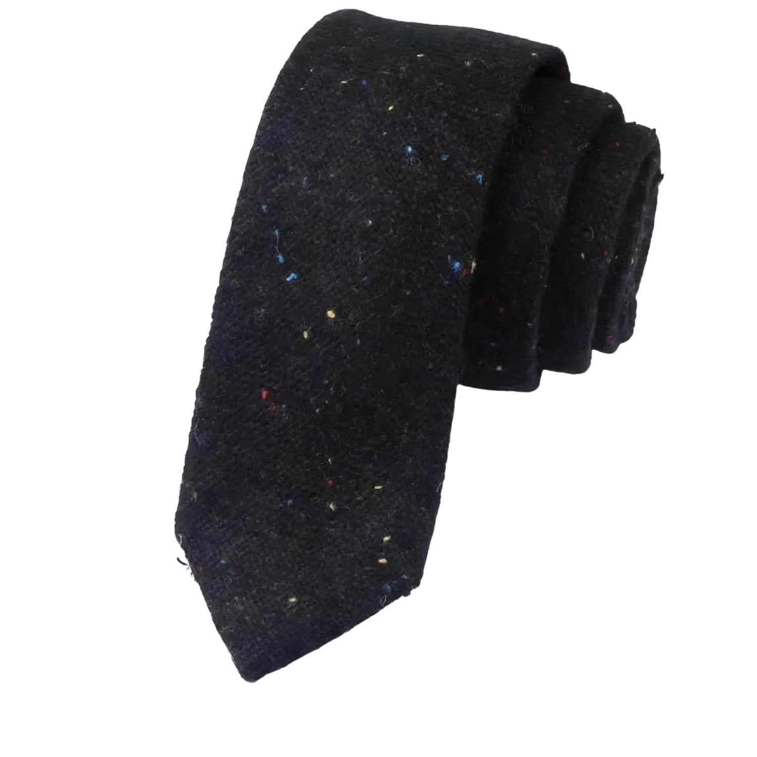 Black With Multicolor Dot Necktie