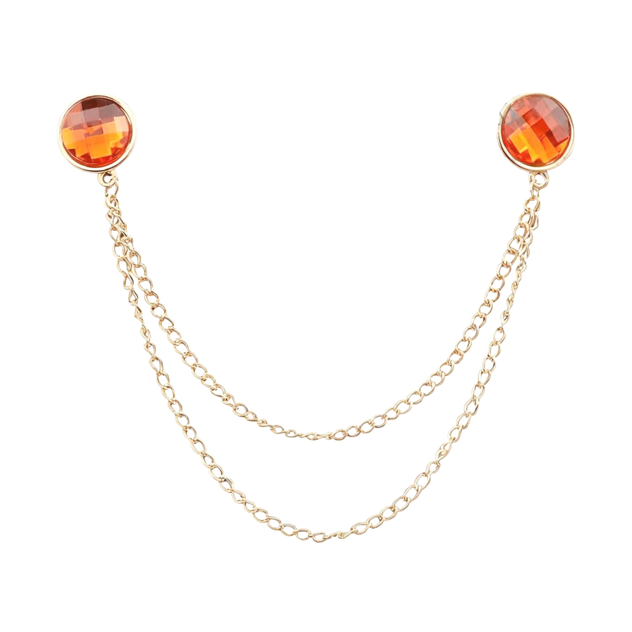 Gold Orange Solid Lapel Pin