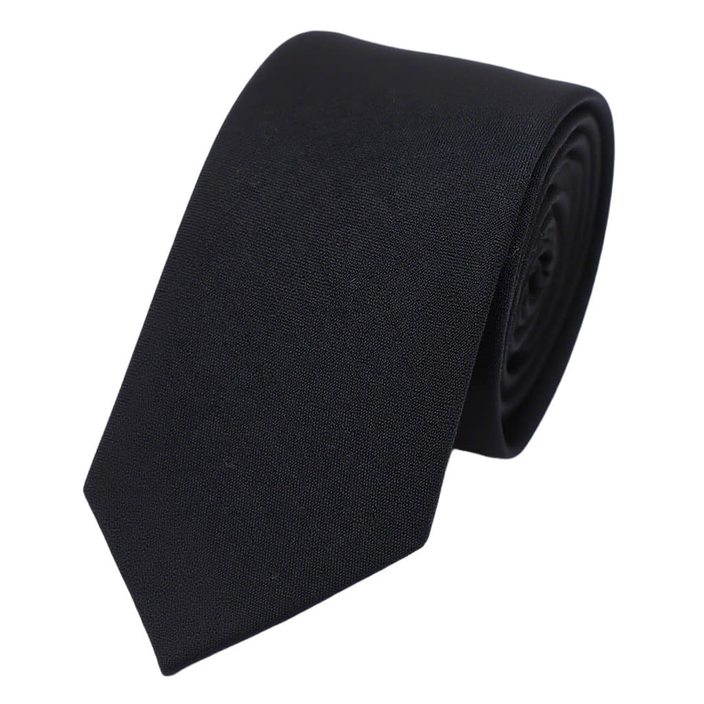 Black Solid Necktie
