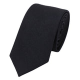 Black Solid Necktie
