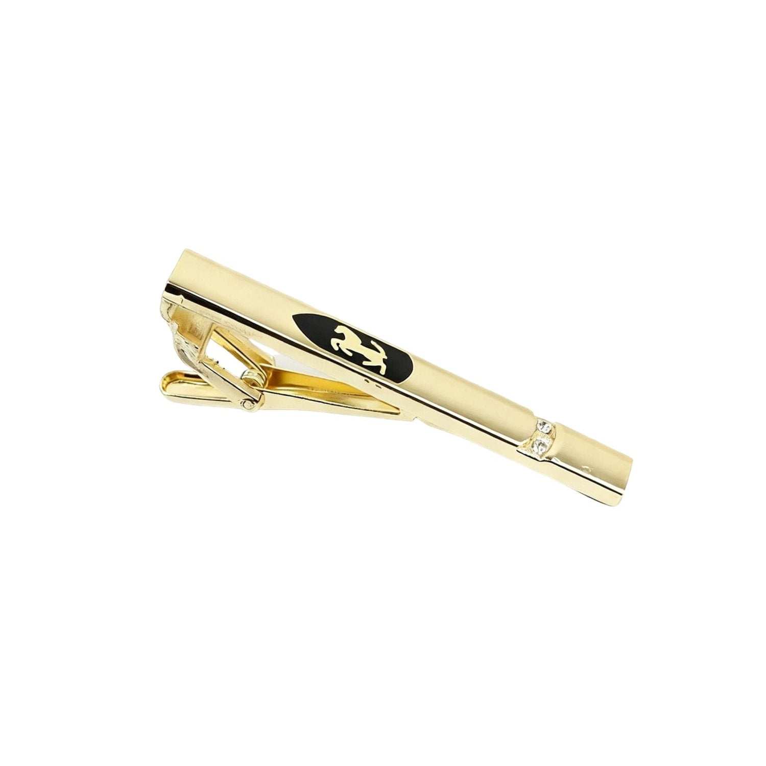Gold With White Horse Tie Bar